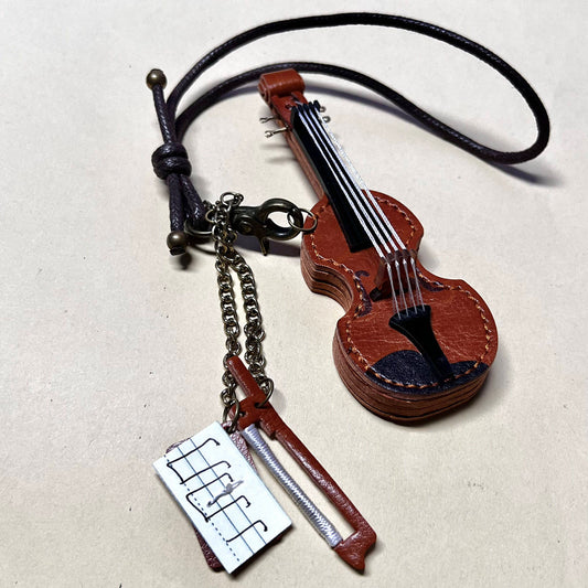 Mini Violin Charm 🎻 | Handcrafted Musical Instrument Bag & Keychain Decor