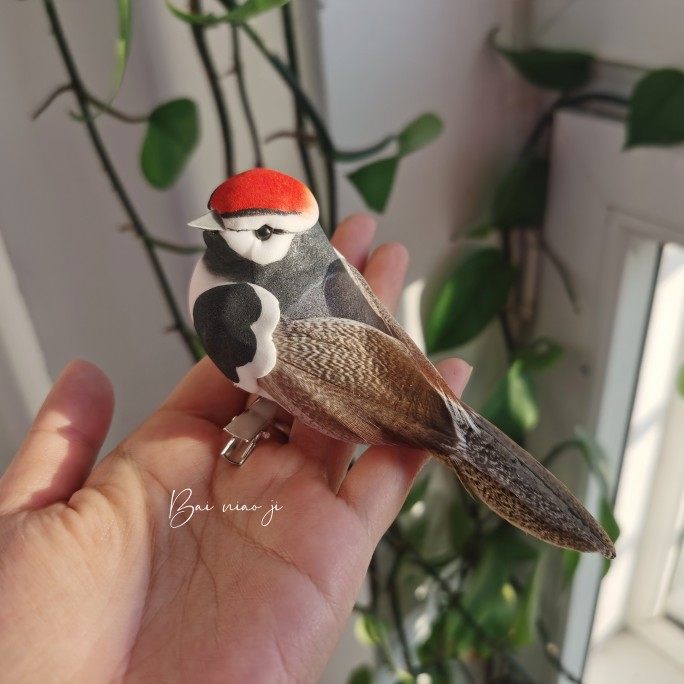 Handcrafted Mini Bird Clip Ornament | Artist-Made Collectible Nature Decor