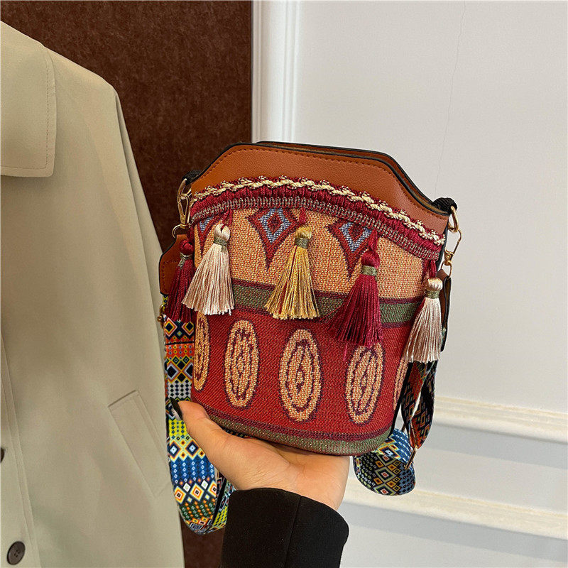 Bohemian Woven Bucket Bag Series