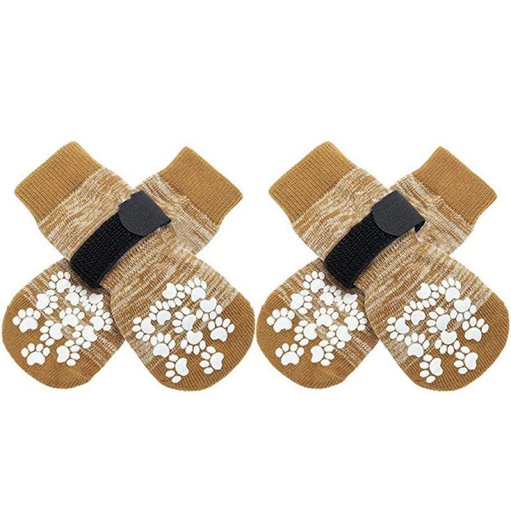 Anti-Slip Dog Socks for Indoor & Outdoor Use – Paw Protection, Non-Skid Grip (4-Pack)
