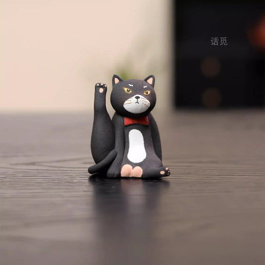 🐈 “Be Present” Cat Tea Pet  Handcrafted Yixing Zisha Ritual Companion