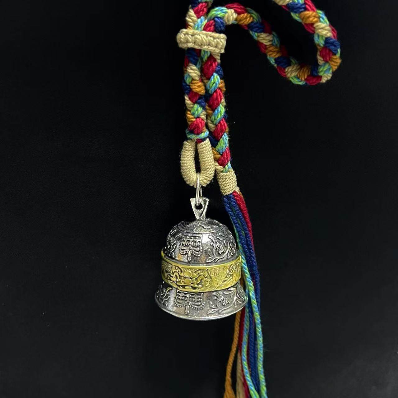 Vintage British One Crown Bell 🔔 | Handcrafted Brass Blessing Keychain & Hanging Charm