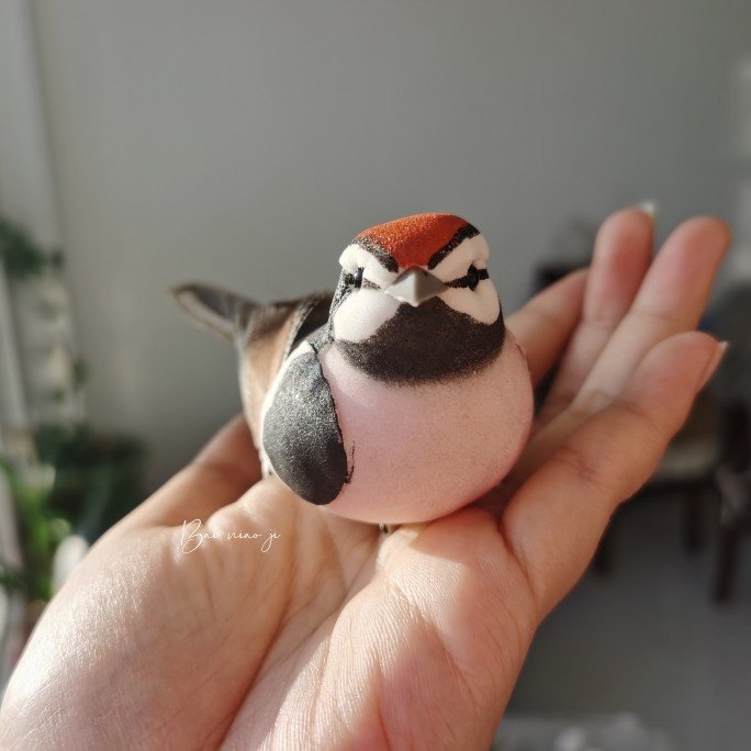 Handcrafted Mini Bird Clip Ornament | Artist-Made Collectible Nature Decor
