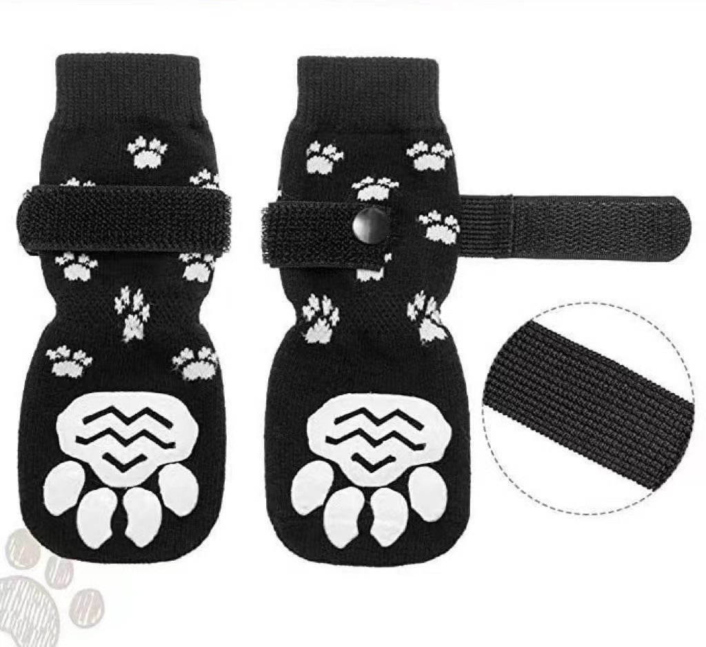 Anti-Slip Dog Socks for Indoor & Outdoor Use – Paw Protection, Non-Skid Grip (4-Pack)