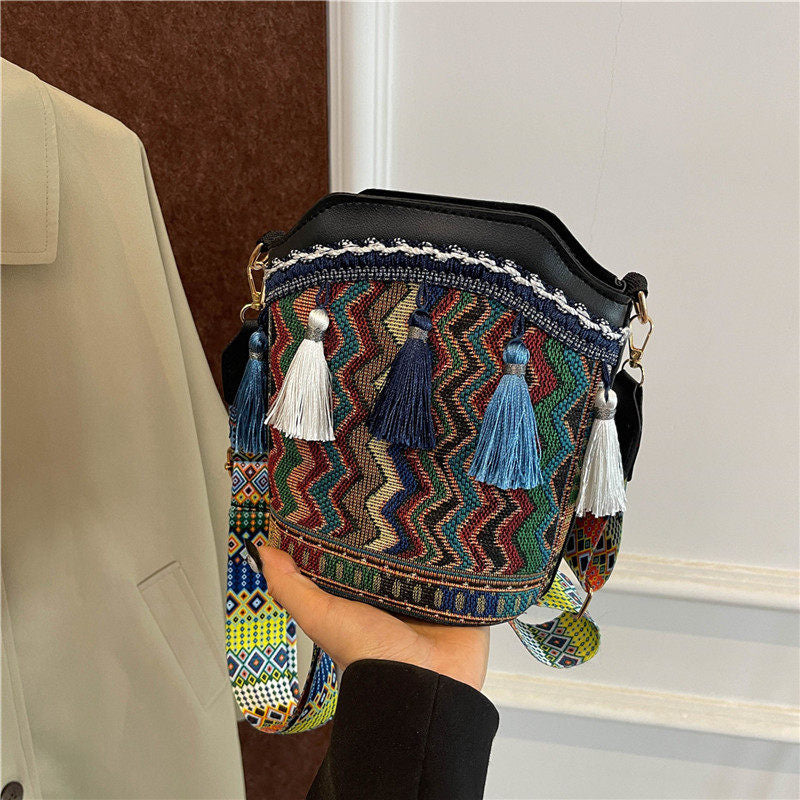 Bohemian Woven Bucket Bag Series