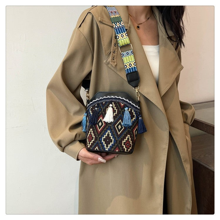 Bohemian Woven Bucket Bag Series
