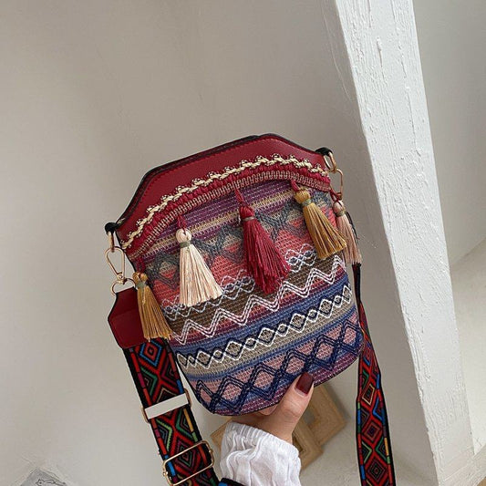Bohemian Woven Bucket Bag Series