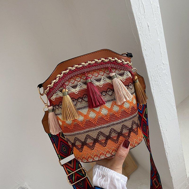 Bohemian Woven Bucket Bag Series
