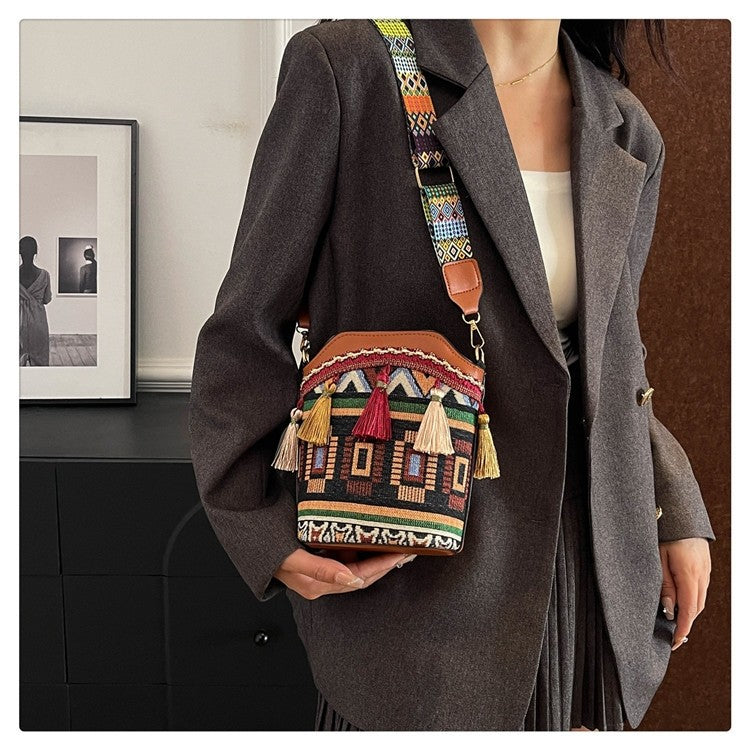 Bohemian Woven Bucket Bag Series