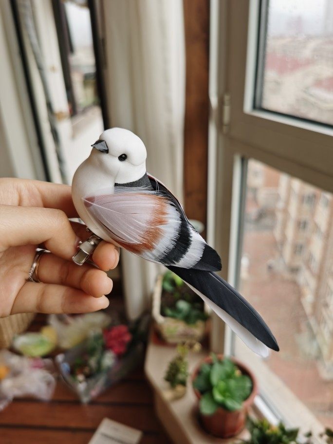 Handcrafted Mini Bird Clip Ornament | Artist-Made Collectible Nature Decor