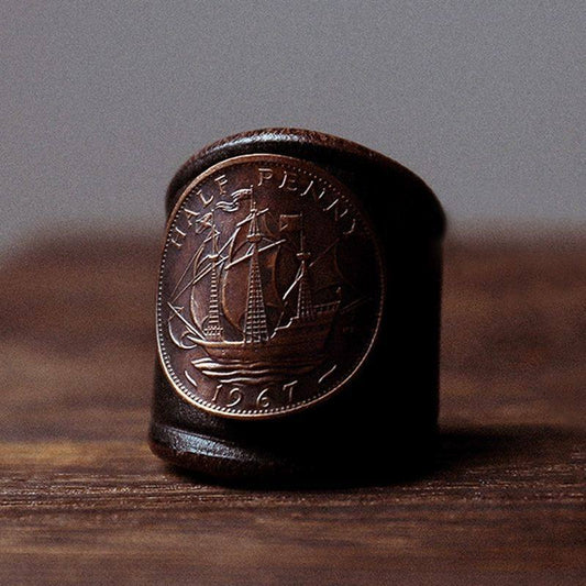 British Penny–Style Bandana Ring 🇬🇧 | Vintage Coin-Inspired Scarf Slide