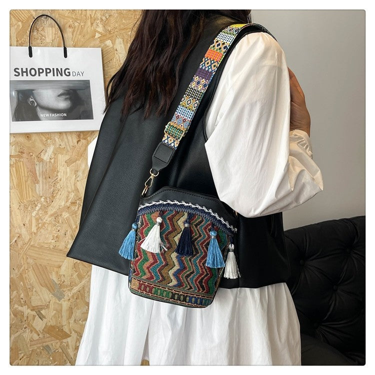 Bohemian Woven Bucket Bag Series