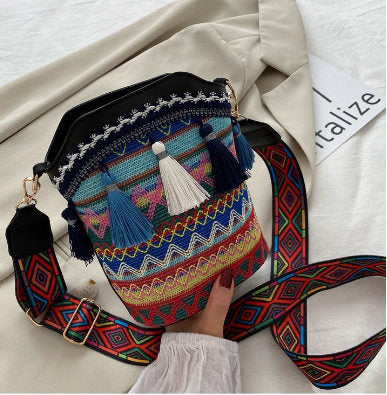 Bohemian Woven Bucket Bag Series