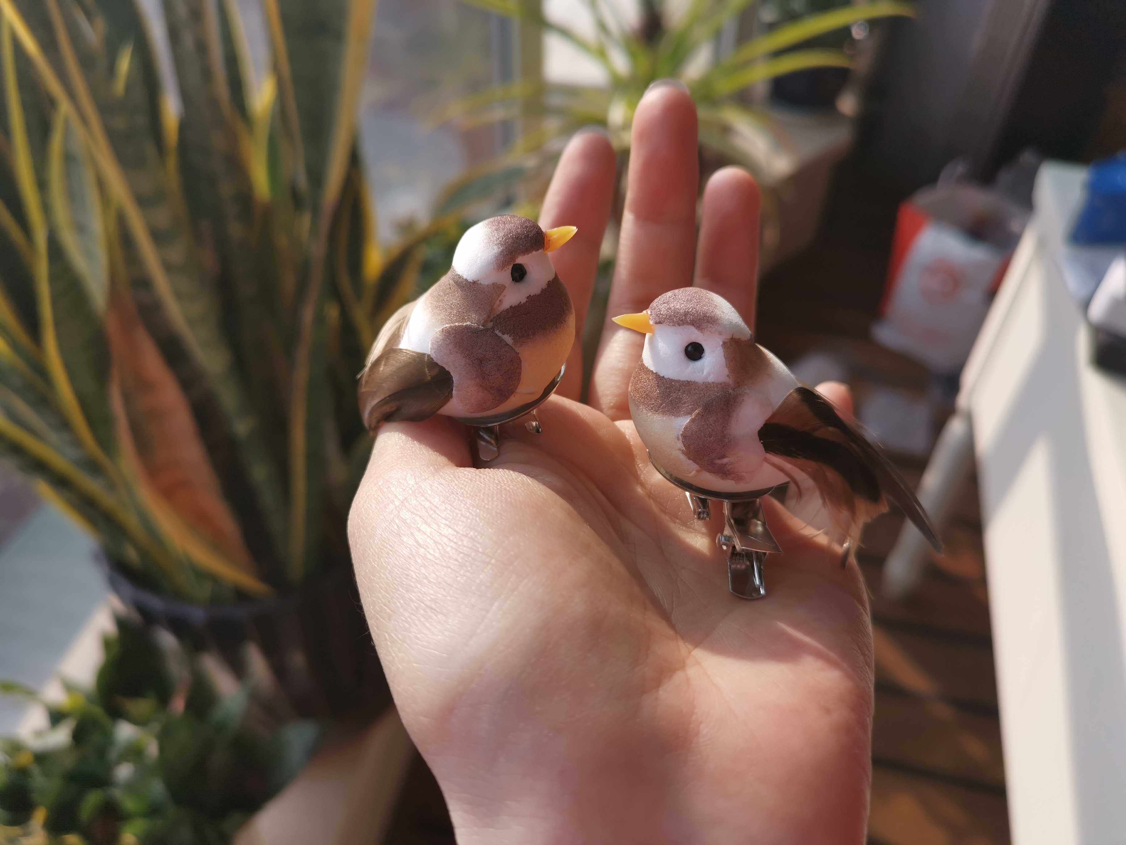 Handcrafted Mini Bird Clip Ornament | Artist-Made Collectible Nature Decor