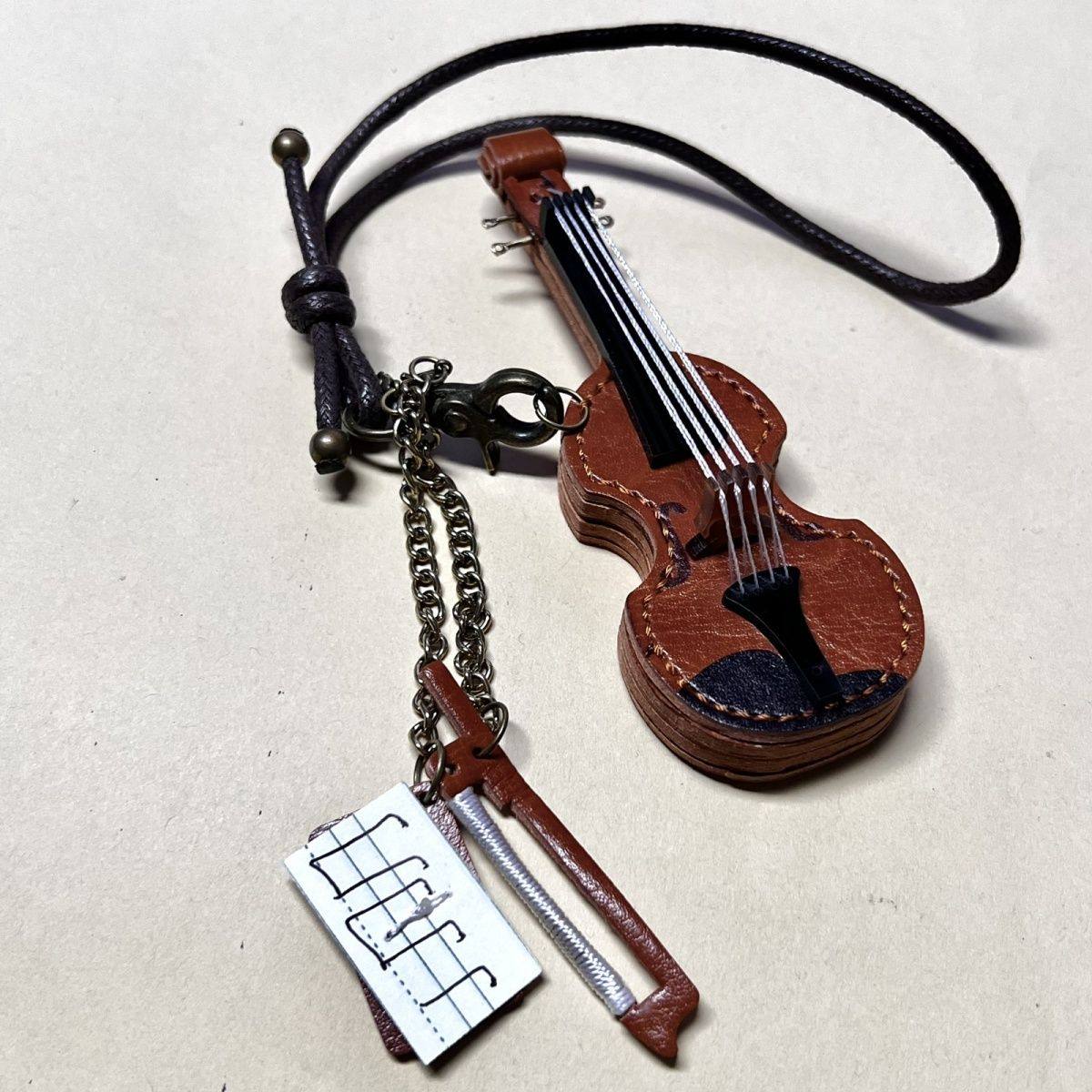 Mini Violin Charm 🎻 | Handcrafted Musical Instrument Bag & Keychain Decor