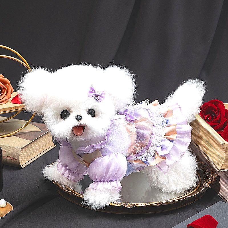 Summer Flutter Sleeve Dog Dress – Lightweight & Breathable Pet Outfit