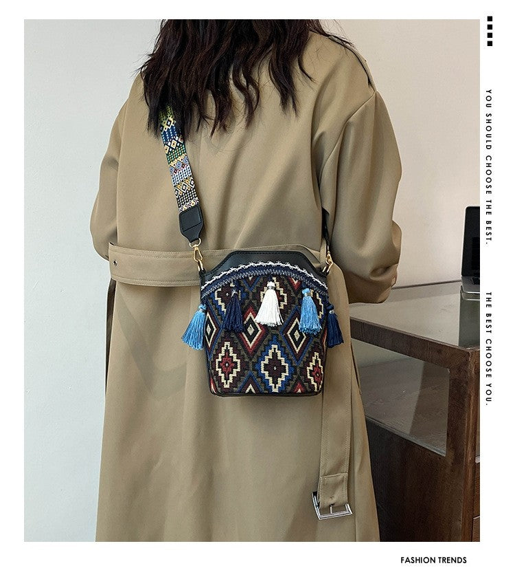 Bohemian Woven Bucket Bag Series