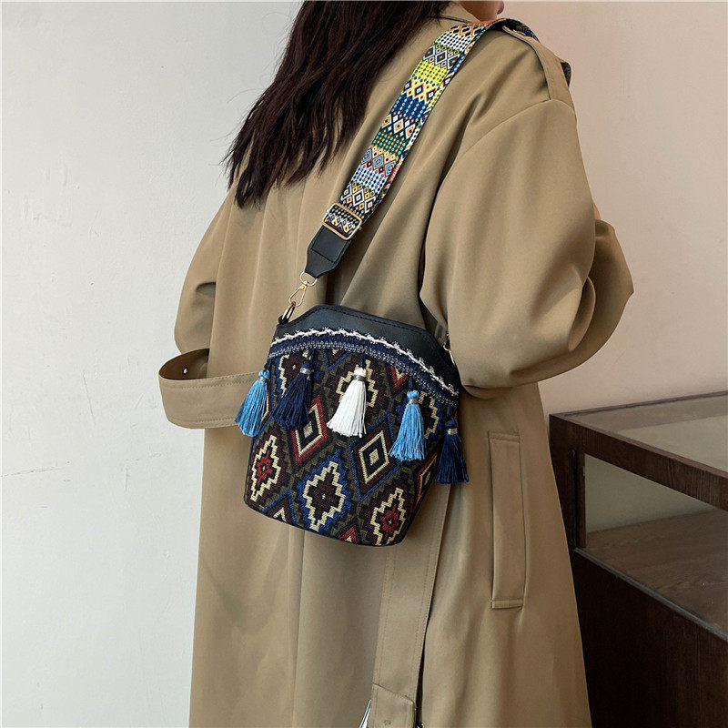 Bohemian Woven Bucket Bag Series