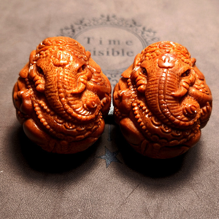 Hand-Held Elephant Companions (Set of Two)