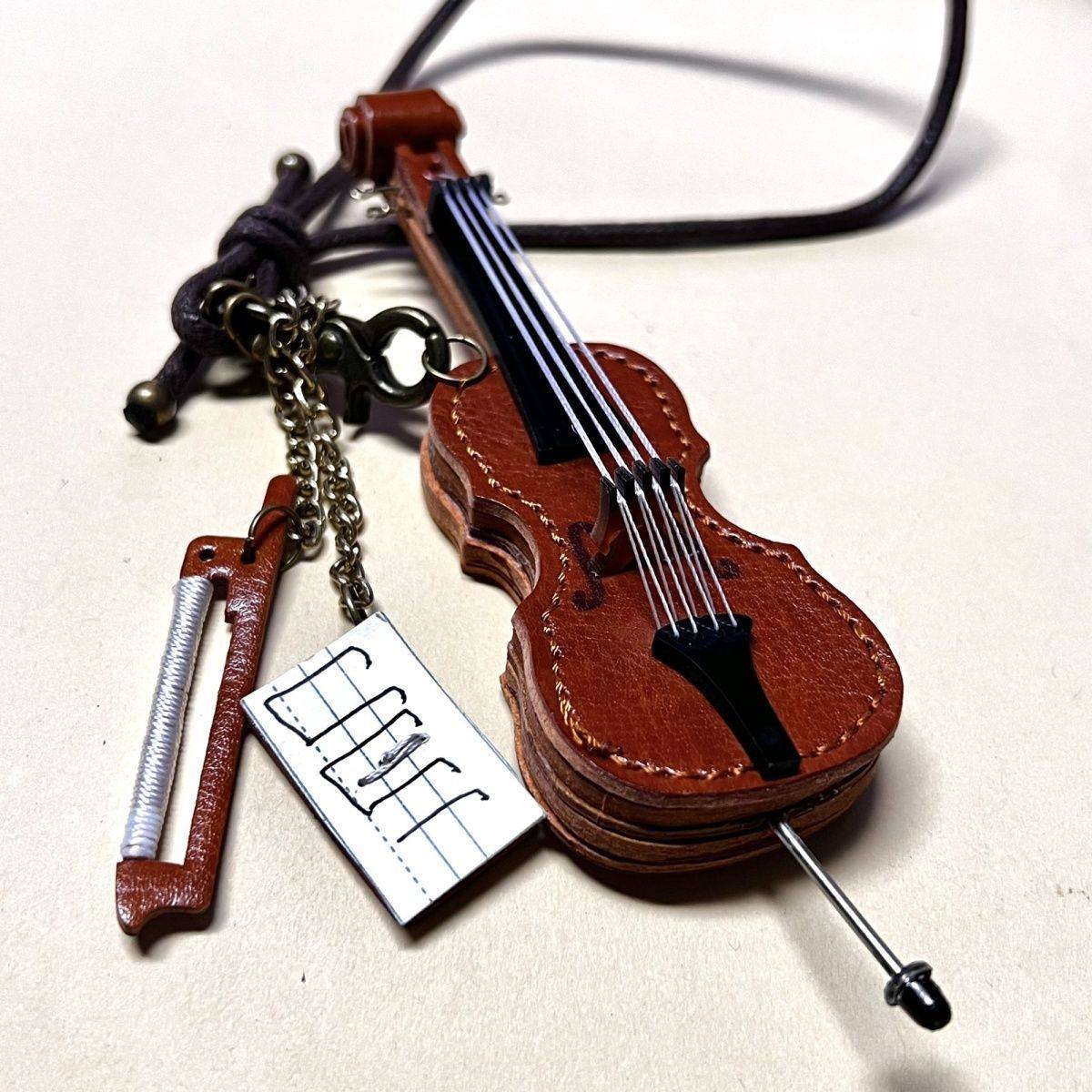 Mini Violin Charm 🎻 | Handcrafted Musical Instrument Bag & Keychain Decor