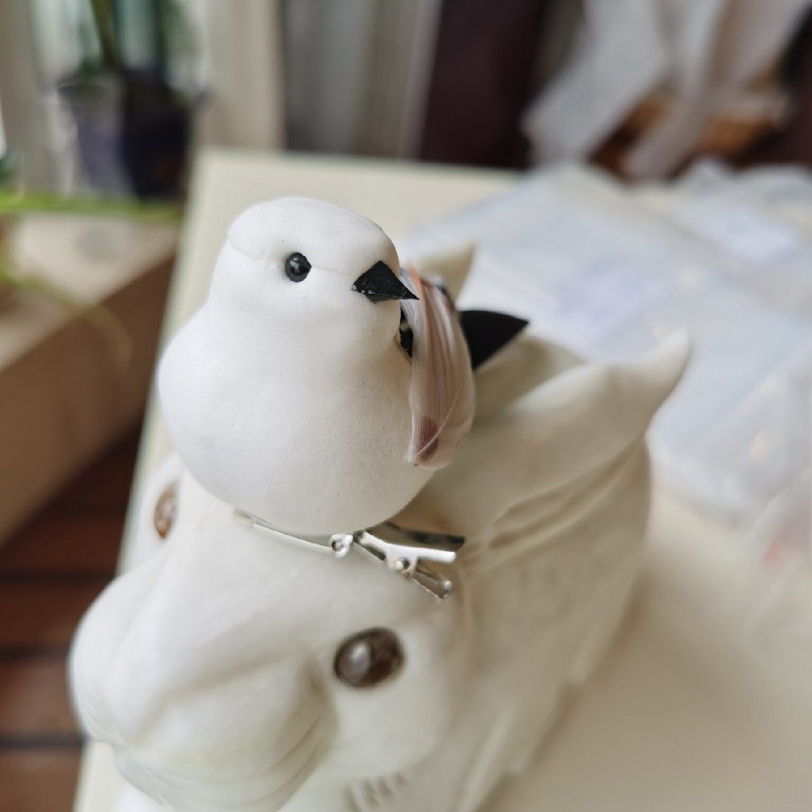 Handcrafted Mini Bird Clip Ornament | Artist-Made Collectible Nature Decor