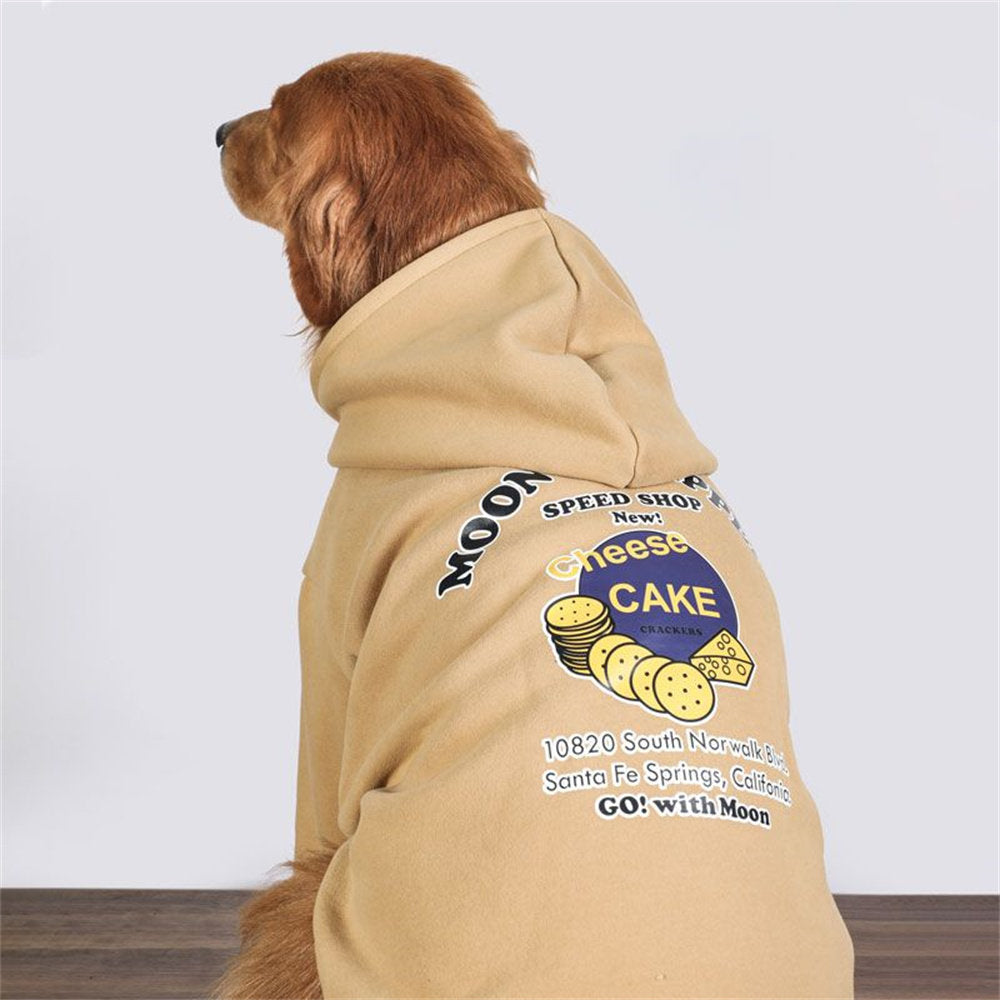 Thick Fleece Dog Hoodie for Large Dogs – Warm Winter Pullover Sweatshirt for Labrador & Golden Retriever