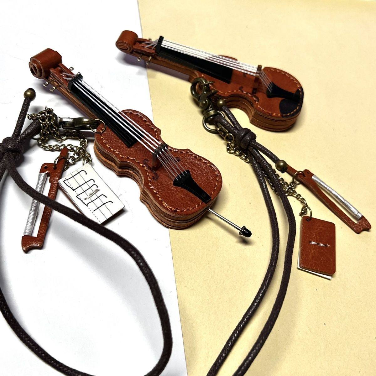 Mini Violin Charm 🎻 | Handcrafted Musical Instrument Bag & Keychain Decor