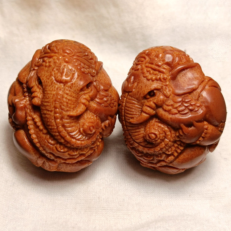 Hand-Held Elephant Companions (Set of Two)