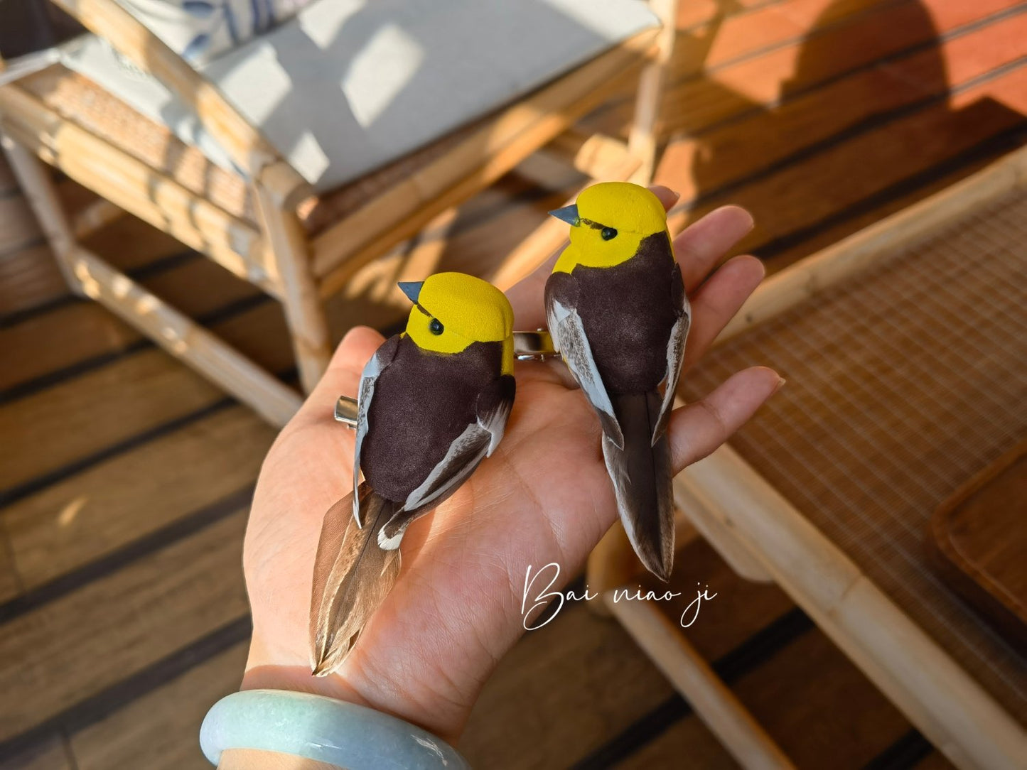 Handcrafted Mini Bird Clip Ornament | Artist-Made Collectible Nature Decor