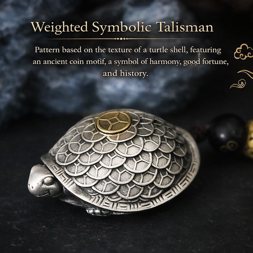Ancient Coin–Inspired Turtle Charm 🐢 | Handcrafted Symbolic Pendant