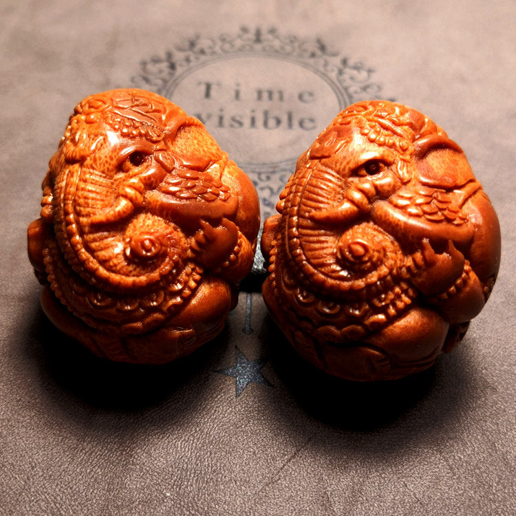 Hand-Held Elephant Companions (Set of Two)