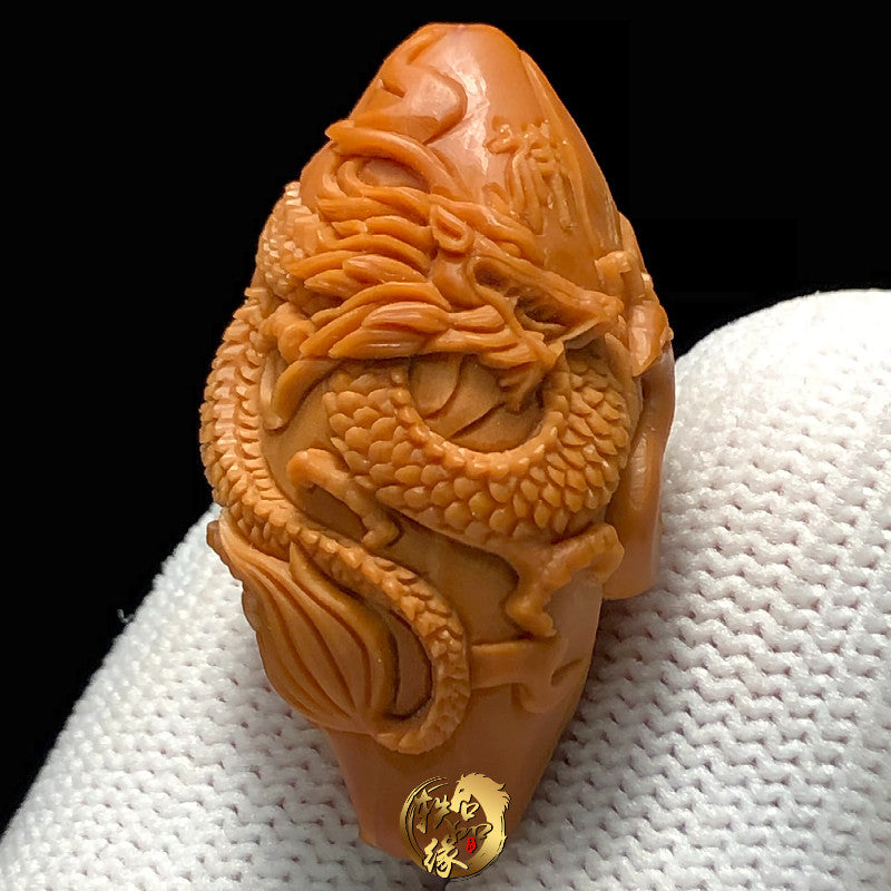 Hand-Carved Loulan Beauty Bead | Artisan Miniature Cultural Carving