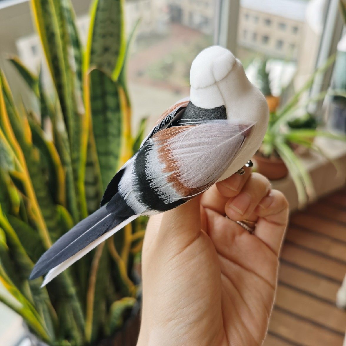 Handcrafted Mini Bird Clip Ornament | Artist-Made Collectible Nature Decor