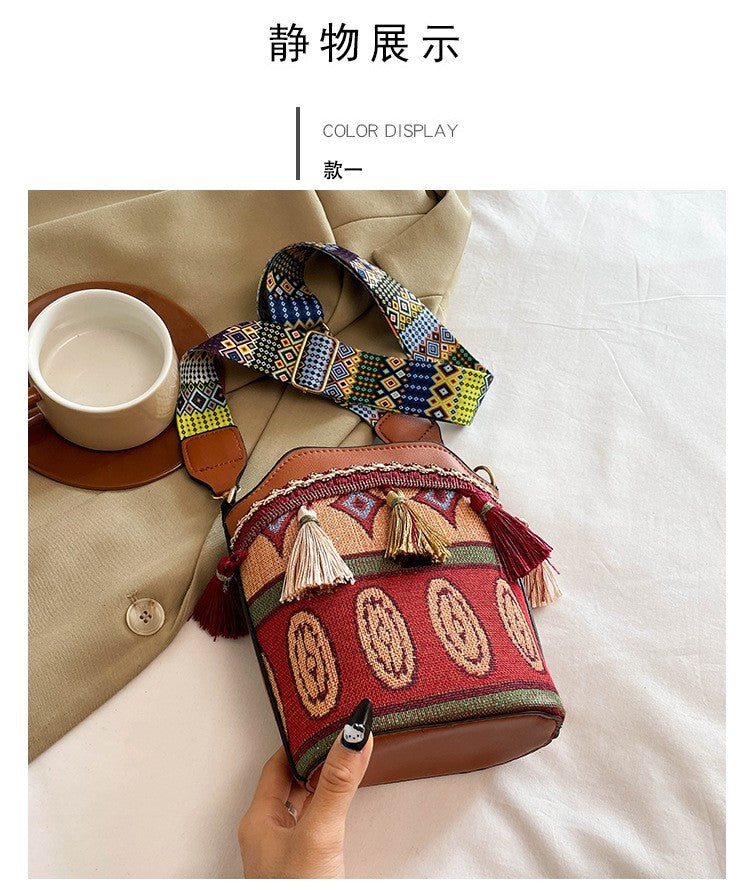 Bohemian Woven Bucket Bag Series
