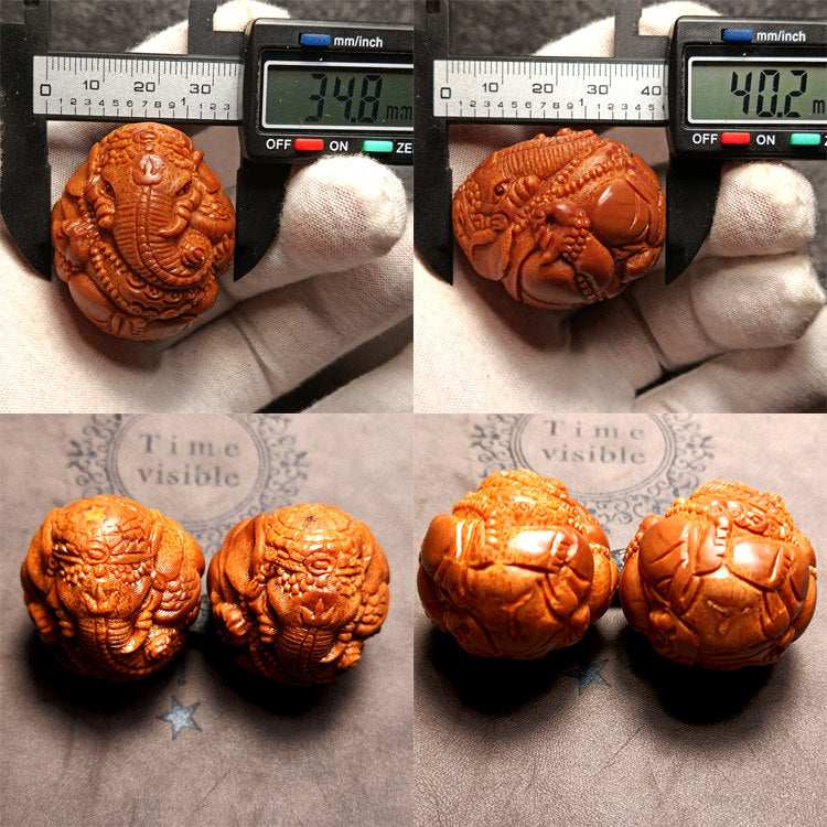 Hand-Held Elephant Companions (Set of Two)