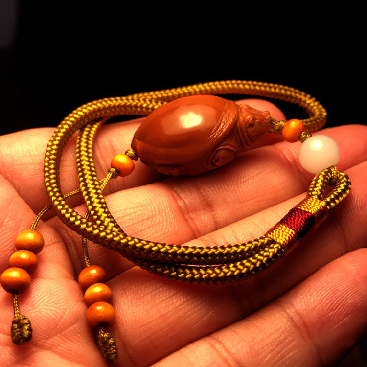 Hand-Carved Turtle Nut Sculpture – Miniature Micro Carving