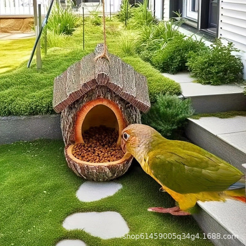 🐦 Decorative Bird Nest Feeder  Garden Accent for Light Feeding & Natural Display