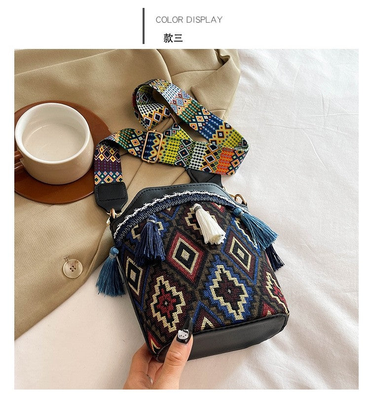 Bohemian Woven Bucket Bag Series