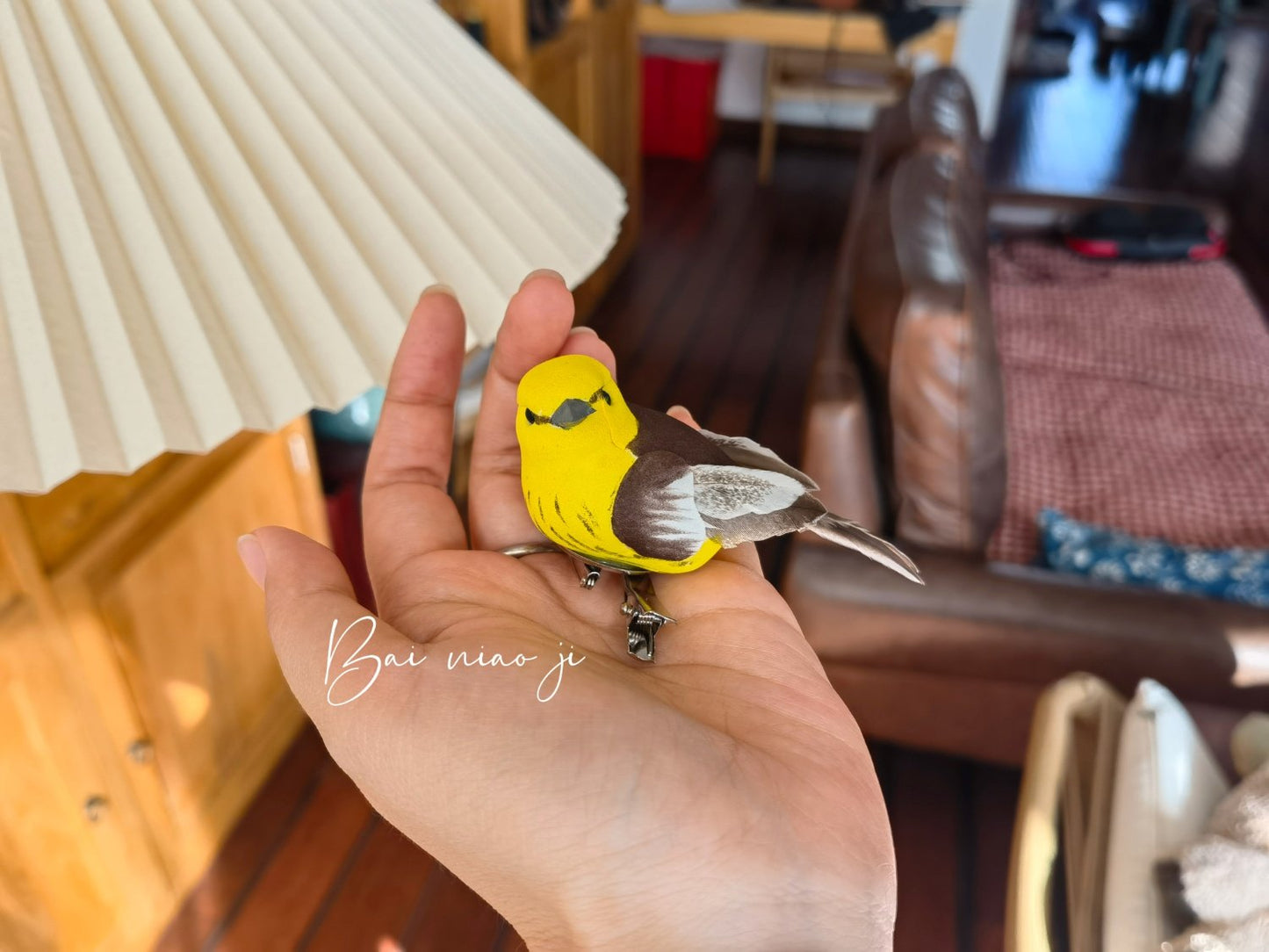 Handcrafted Mini Bird Clip Ornament | Artist-Made Collectible Nature Decor