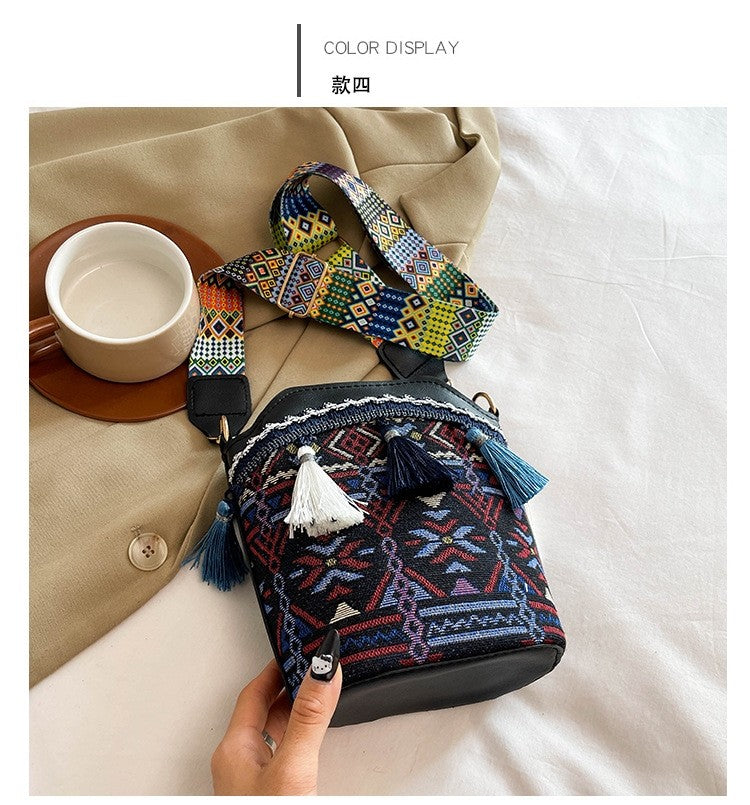 Bohemian Woven Bucket Bag Series