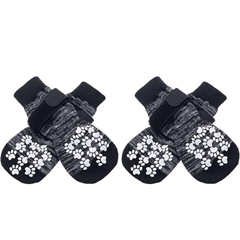 Anti-Slip Dog Socks for Indoor & Outdoor Use – Paw Protection, Non-Skid Grip (4-Pack)