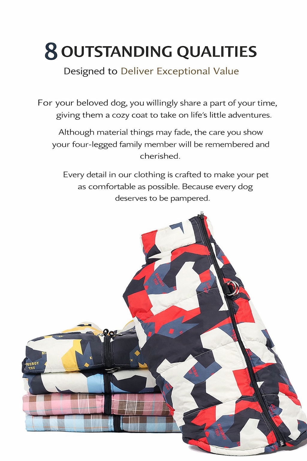 Waterproof Winter Dog Jacket with Warm Padding – Windproof, Cozy & Lightweight