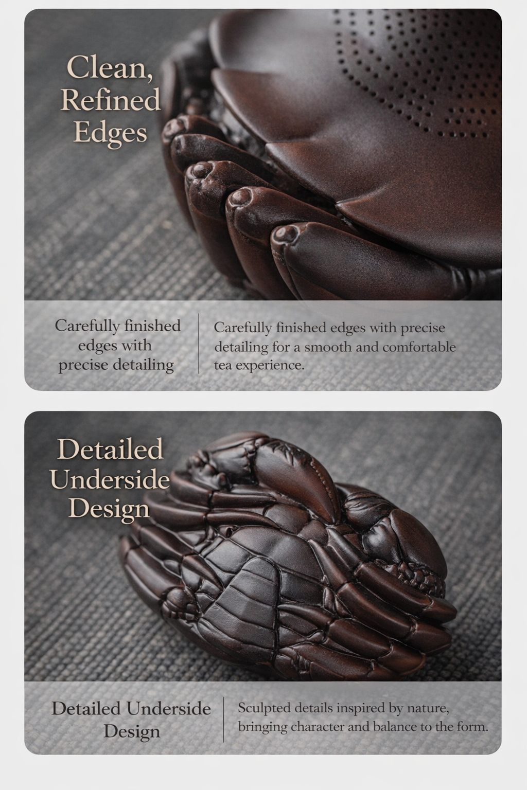 Crab-Shaped Ceramic Tea Strainer Nature-Inspired Functional Art for Mindful Tea Rituals