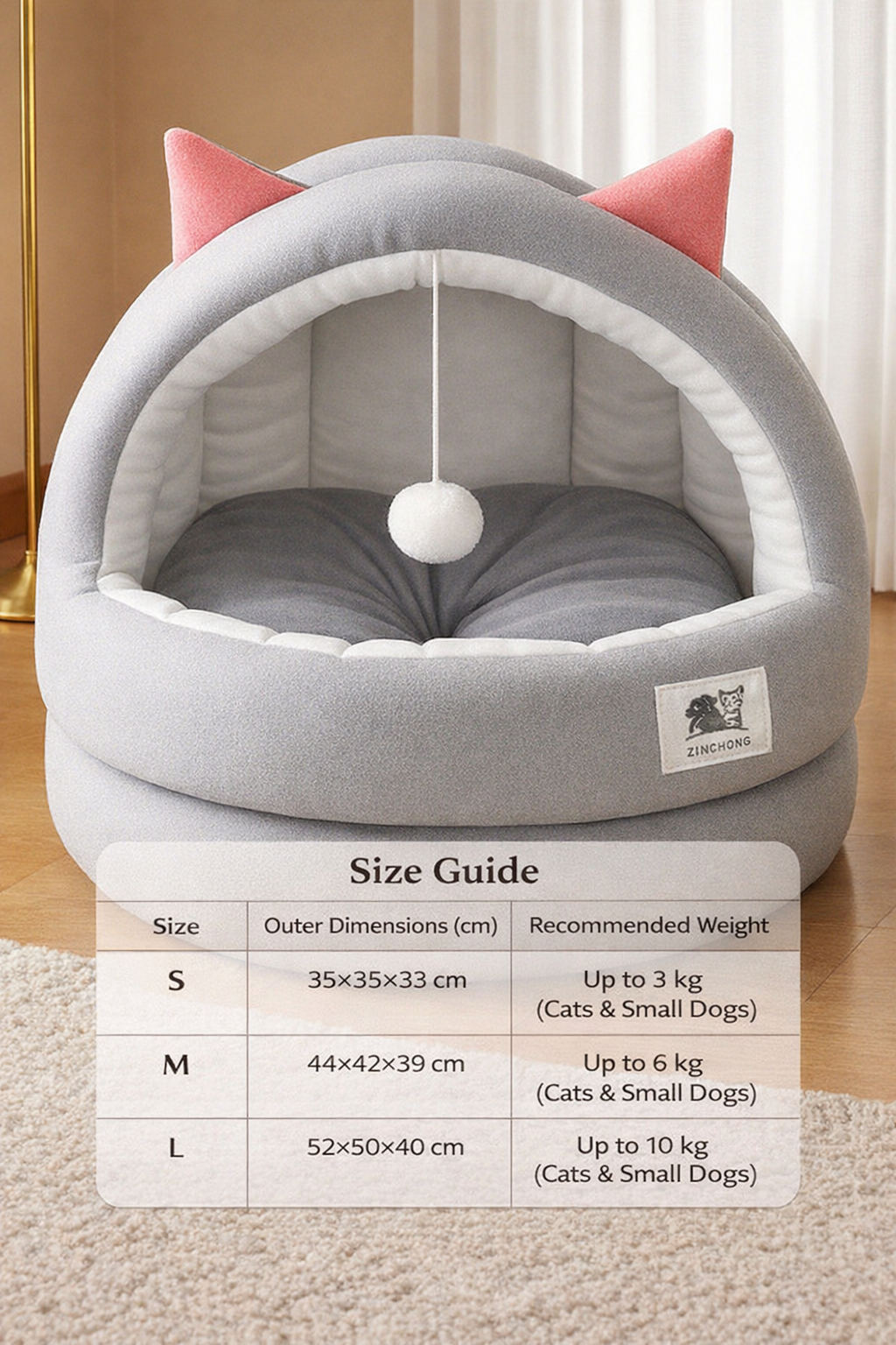 Cozy All-Season Cat Bed