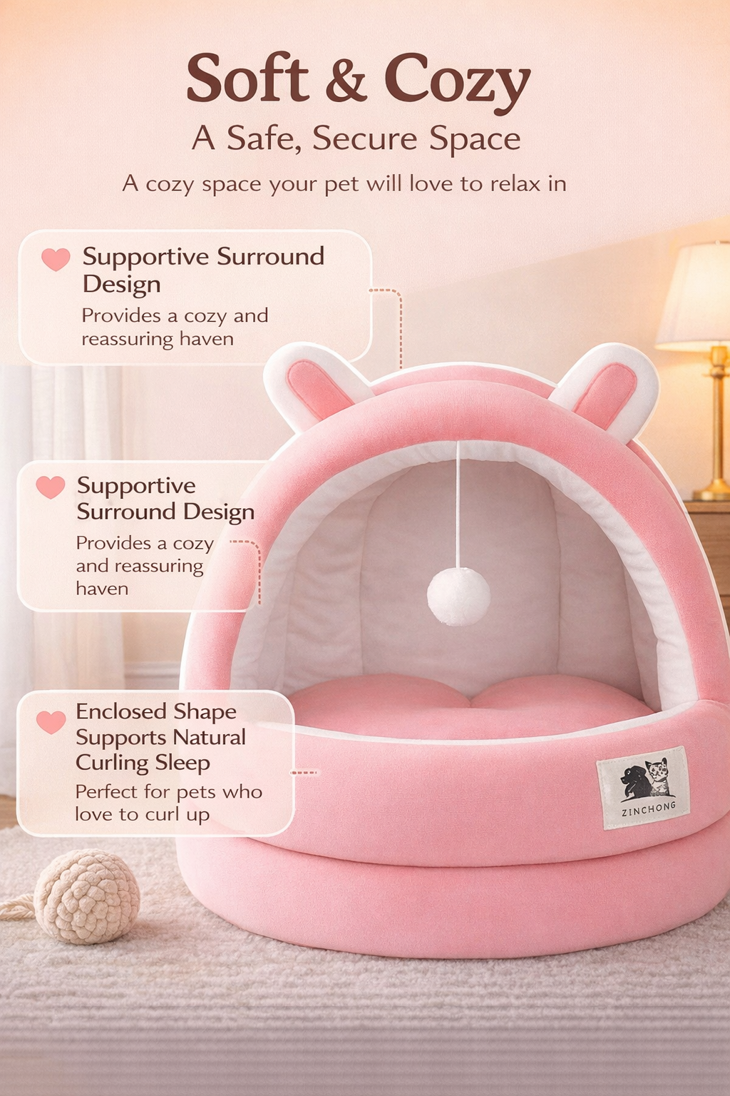Cozy All-Season Cat Bed