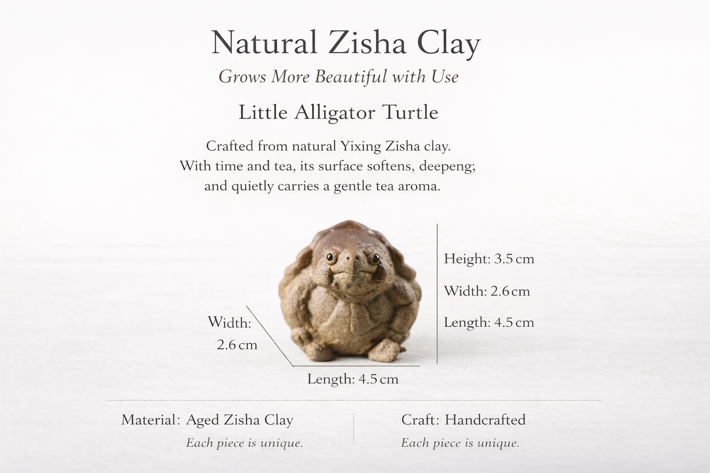 Zisha Tea Pet – Little Turtle Handcrafted Clay Companion for Tea Rituals