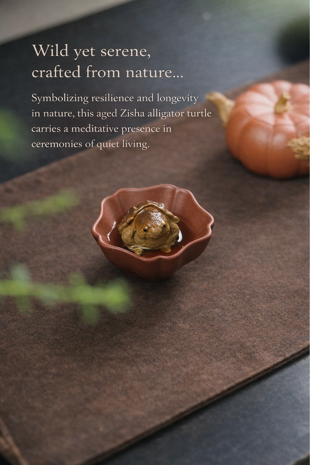 Zisha Tea Pet – Little Turtle Handcrafted Clay Companion for Tea Rituals