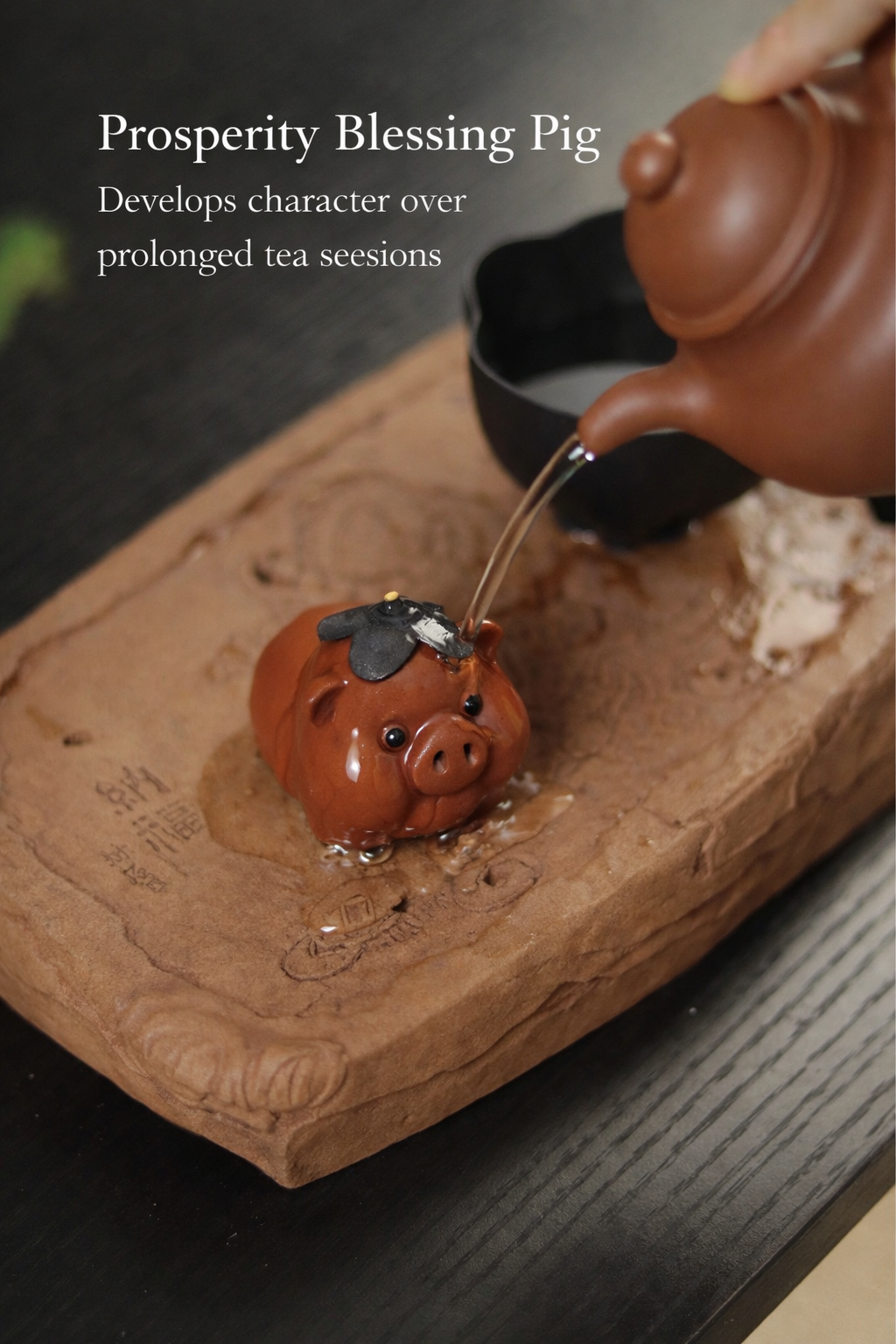 🐷 Prosperity Blessing Pig – Tea Pet (Small)