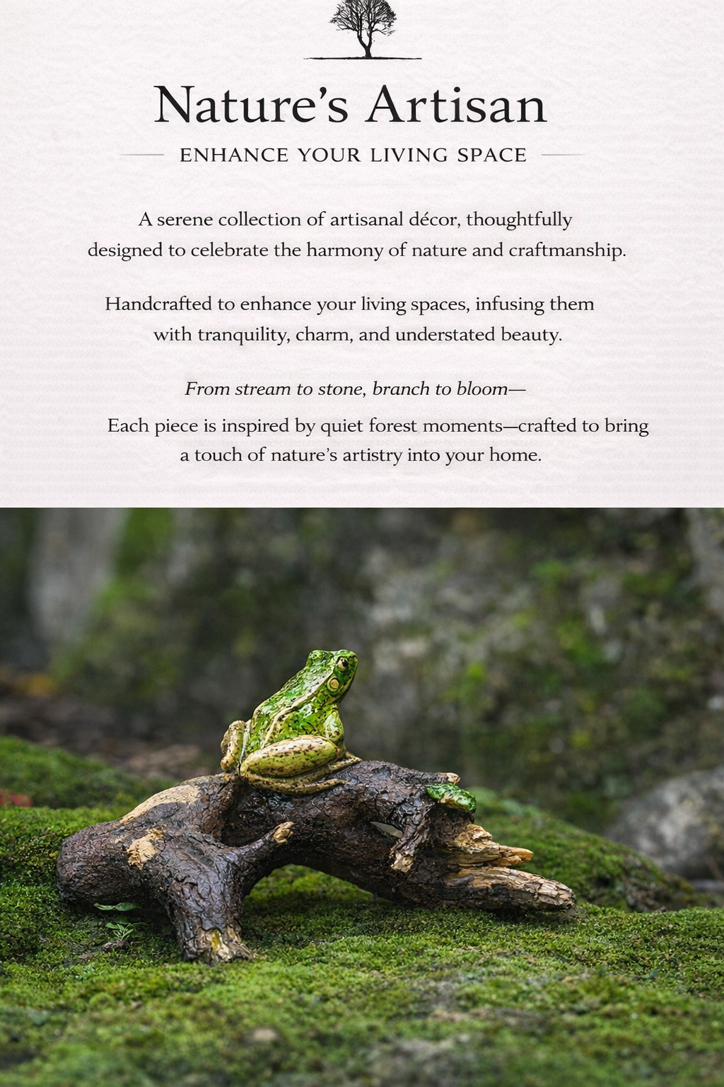 Handcrafted Green Tree Frog Figurine – Nature-Inspired Resin Sculpture for Home & Garden Décor