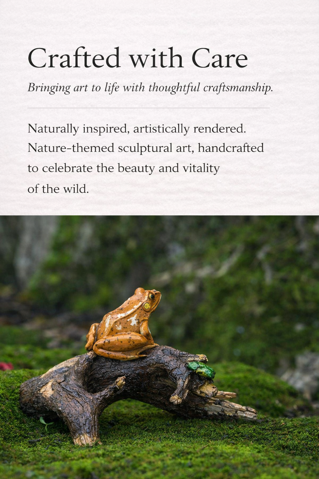Handcrafted Green Tree Frog Figurine – Nature-Inspired Resin Sculpture for Home & Garden Décor